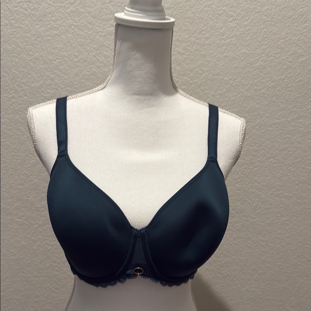 Chantelle Forest Green Seamless Bra with Adjustable Straps. Size 36DDD